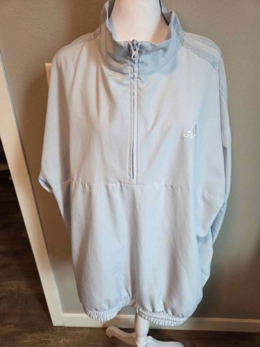 Adidas mens baby blue windbreaker XL